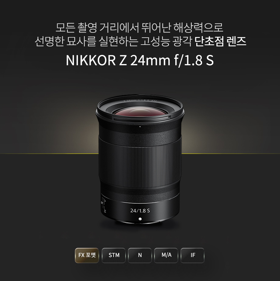 NIKKOR Z 24mm f/1.8 S 상단이미지