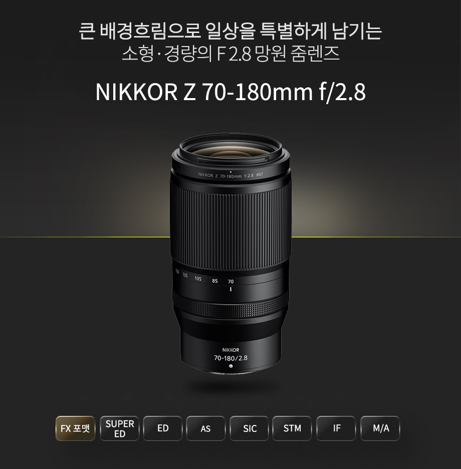 NIKKOR Z 70-180mm f/2.8 상단이미지